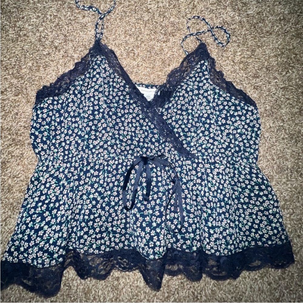 American Eagle Outfitters Navy Floral Camisole